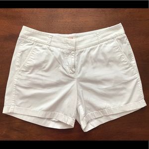 J.Crew 5” white chino shorts size 6
